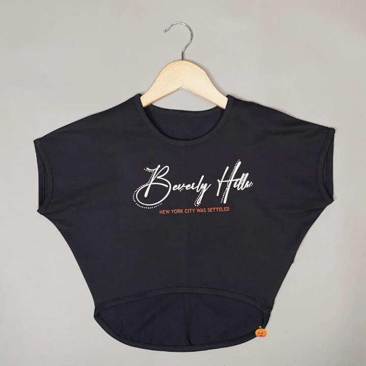 Navy Blue Stylish Girls Top