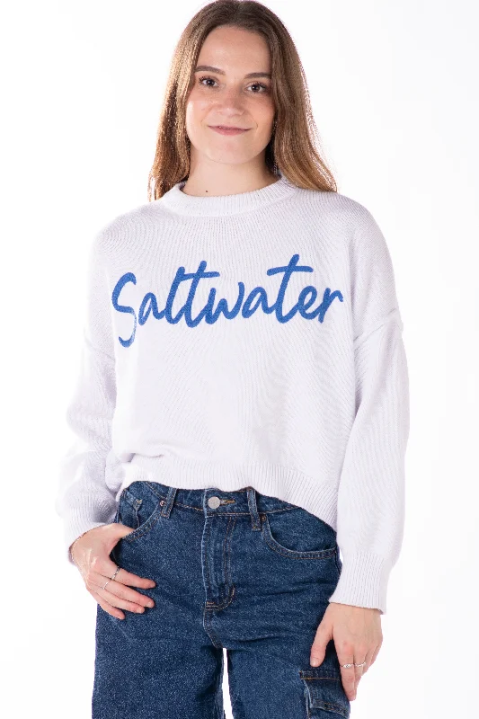 Womens Saltwater Cotton Crew Sweater