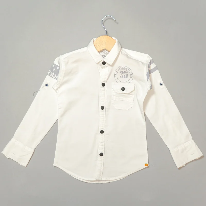 Solid Designer Full Sleeves Shirt for Boys