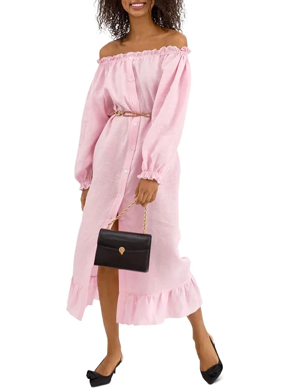 Womens Off-The-Shoulder Long Maxi Dress