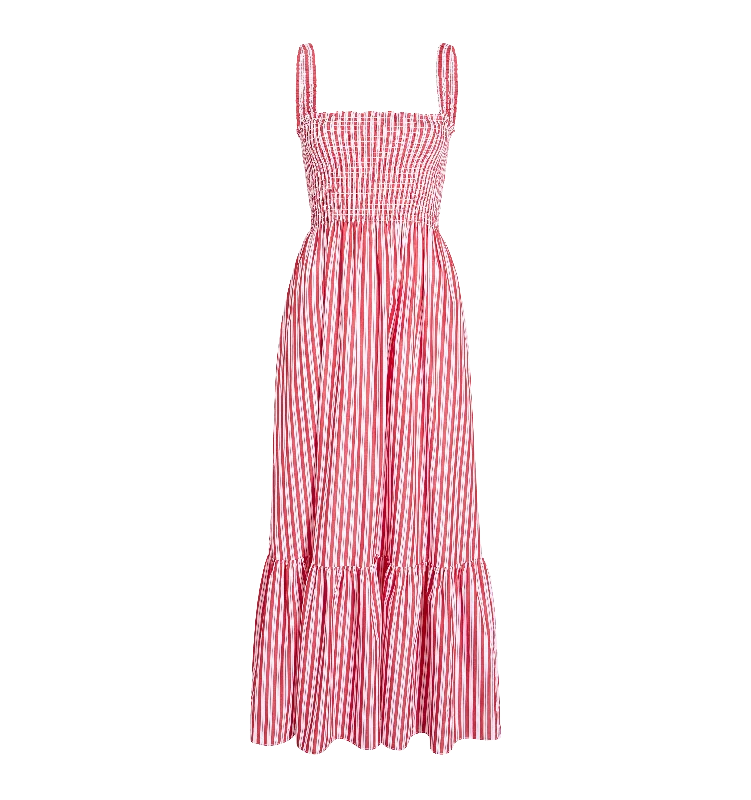 The Anjuli Nap Dress in Red Stripe