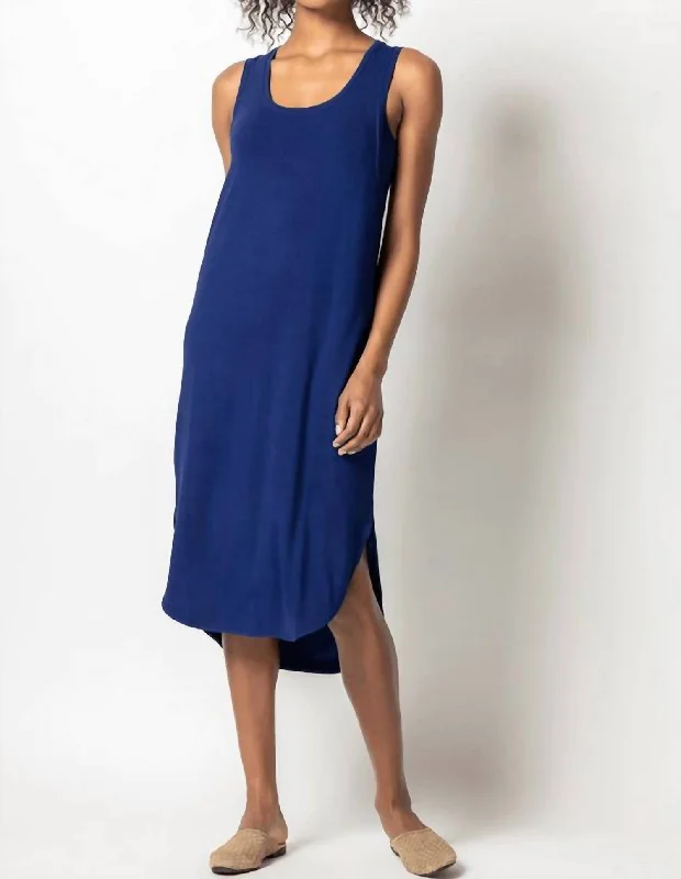 Easy Tank Dress in Cobalt