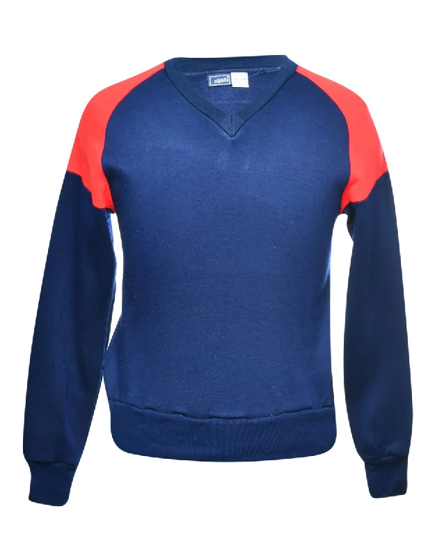 Navy Plain Sweatshirt - M