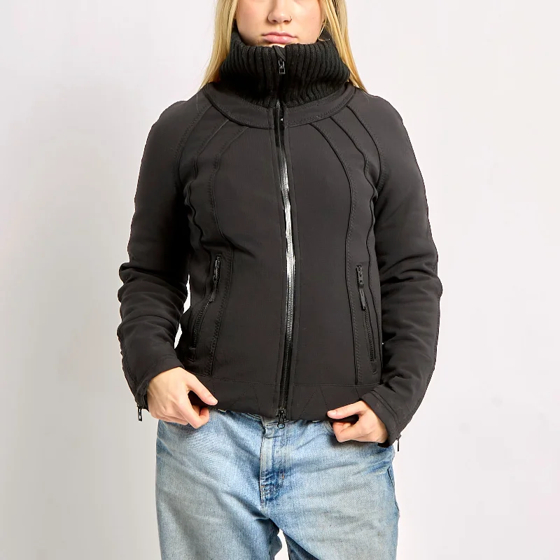 Adidas X Stella Mccartney Padded Jacket With Knitted Turtle Neck - L