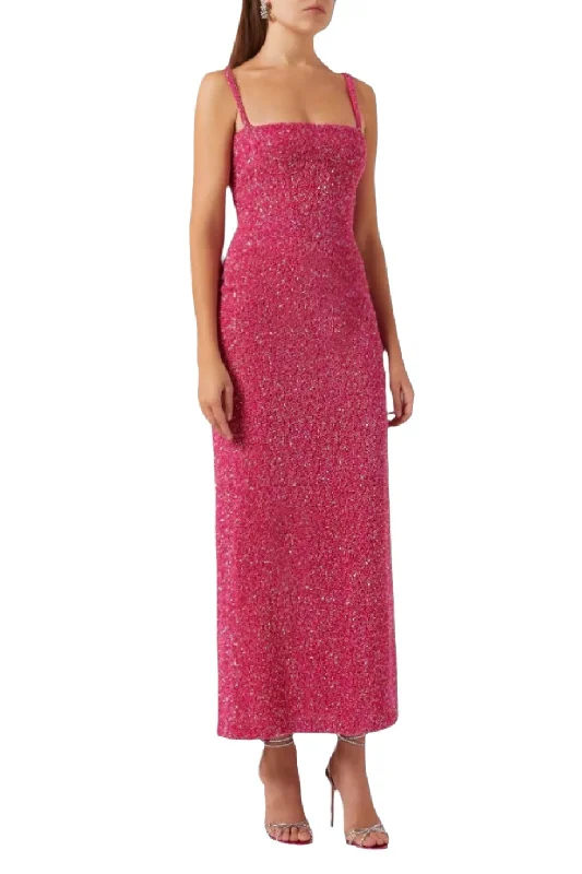 Luciernaga Dress In Fuchsia