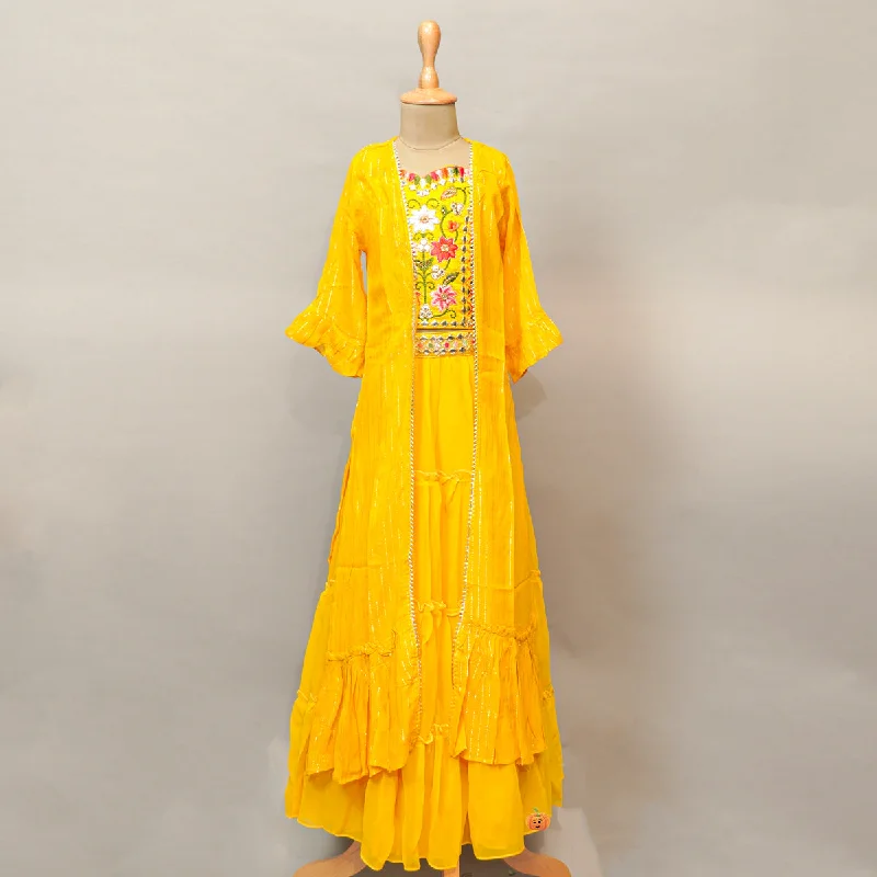 Yellow Girls Lehenga Choli