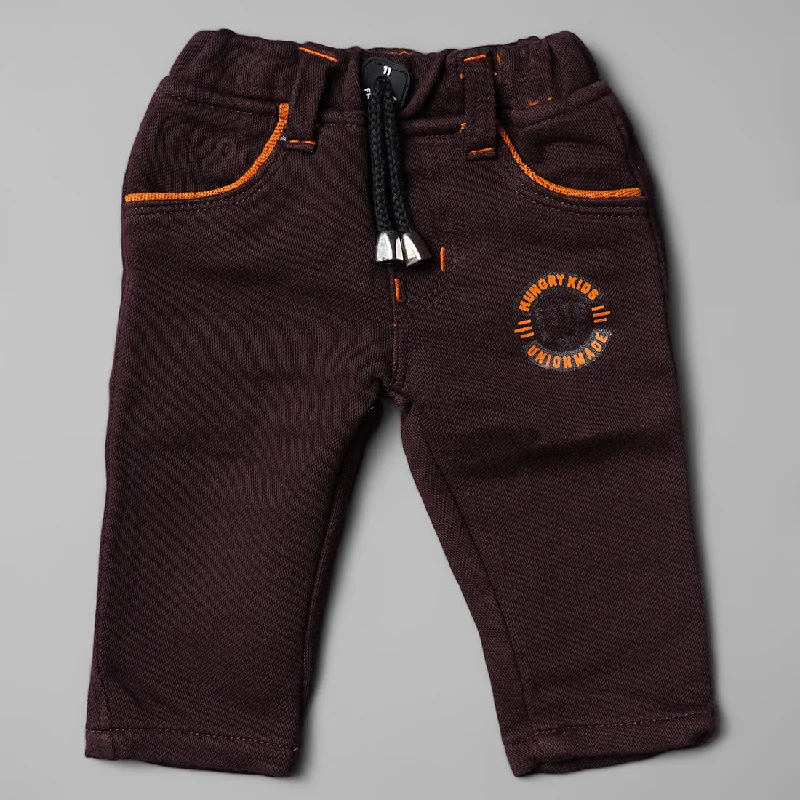 Coffee Color Drawstring Jeans for Boys