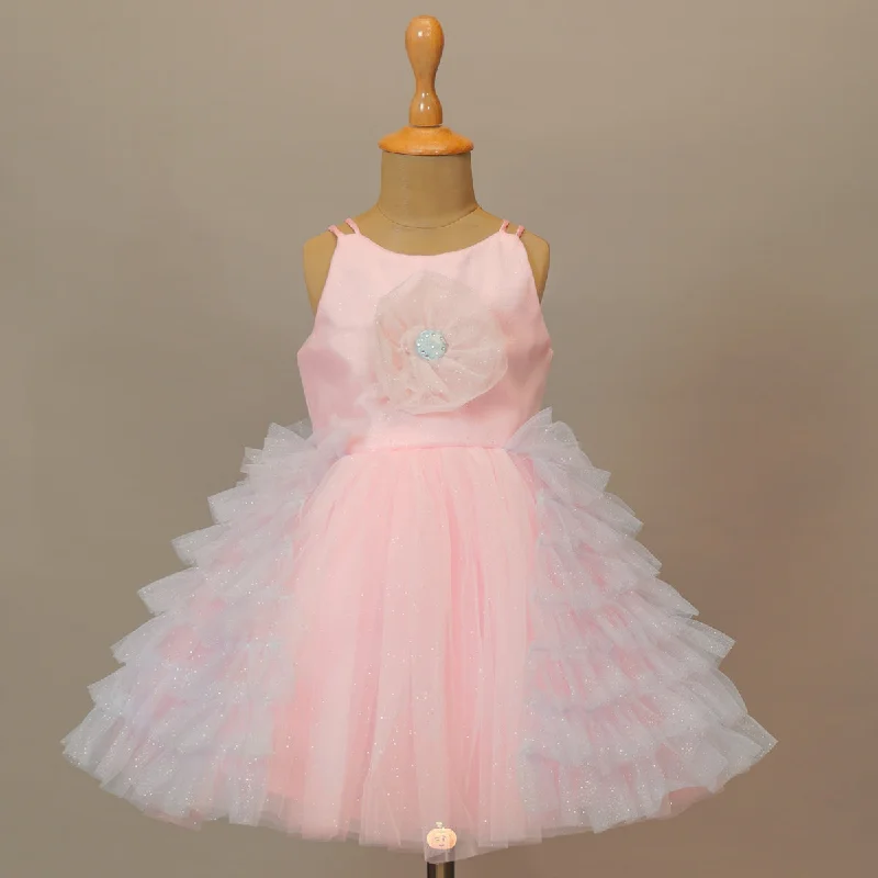 Layered Party Wear Frock Dress For Kids