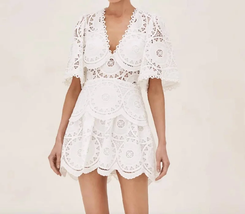 Pia Dress In White Ethereal