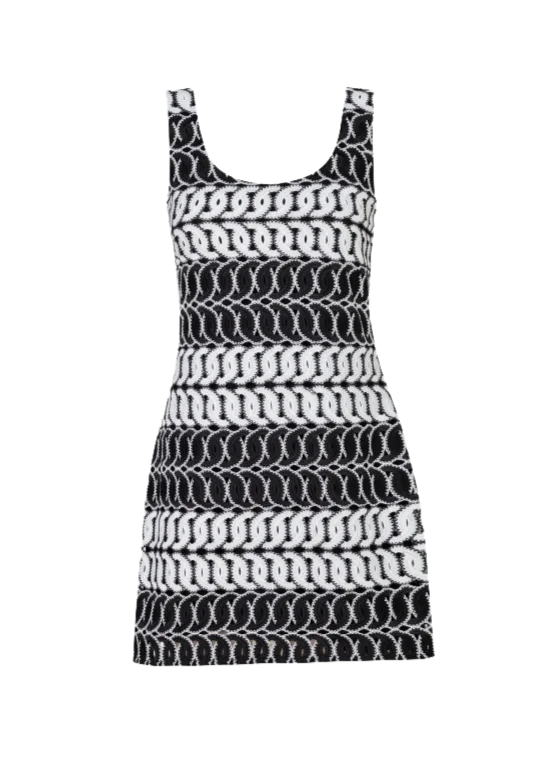 Andino Mini Dress Black/White