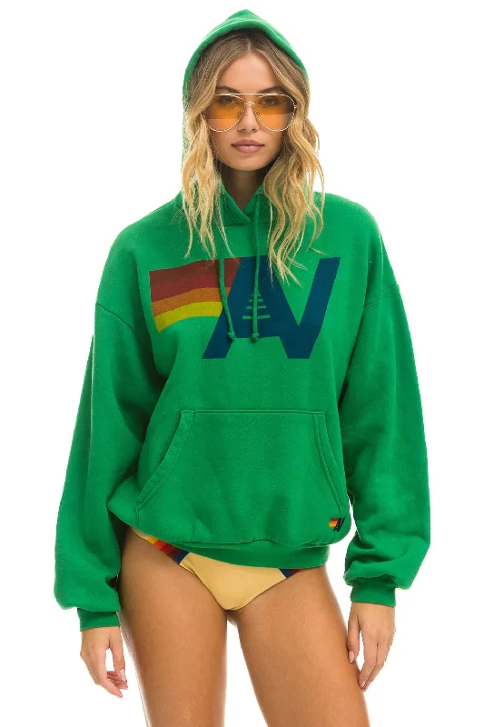 LOGO PULLOVER RELAXED HOODIE - KELLY GREEN