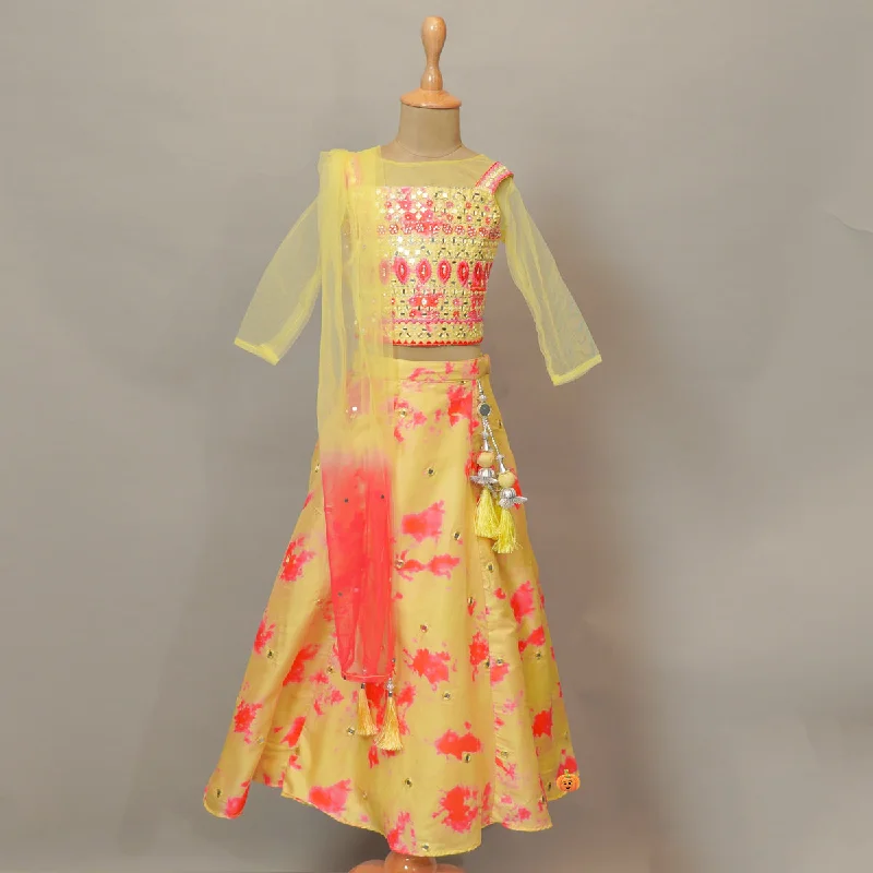 Yellow Girls Lehenga Choli