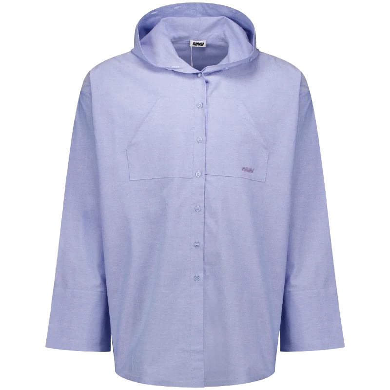 Hooded Button-Up Shirt