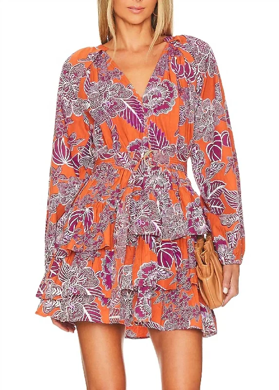 Kiki Mini Dress in Indigo Girl Plum