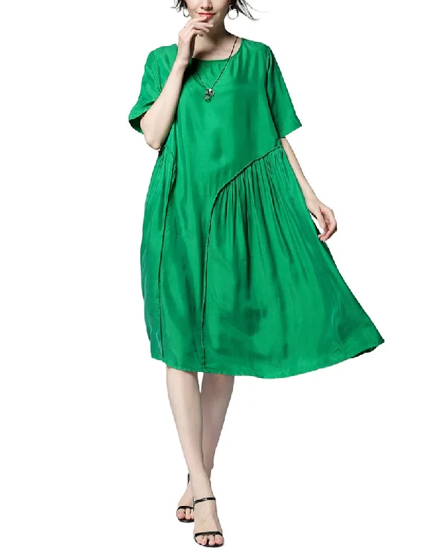 Jian Ruyi Silk Midi Dress