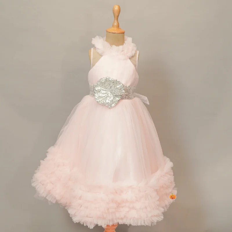 Pink Party Wear Gown for Girls