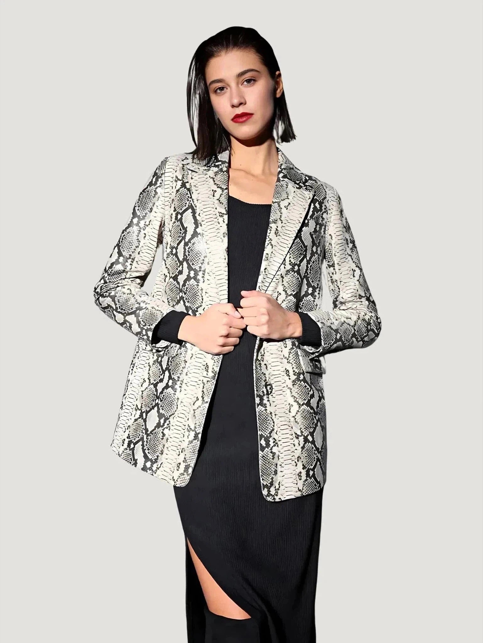 Walter Baker Kiki Grey Snake Blazer