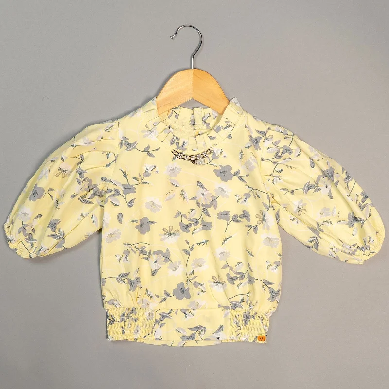 Kids Top with Floral Designs