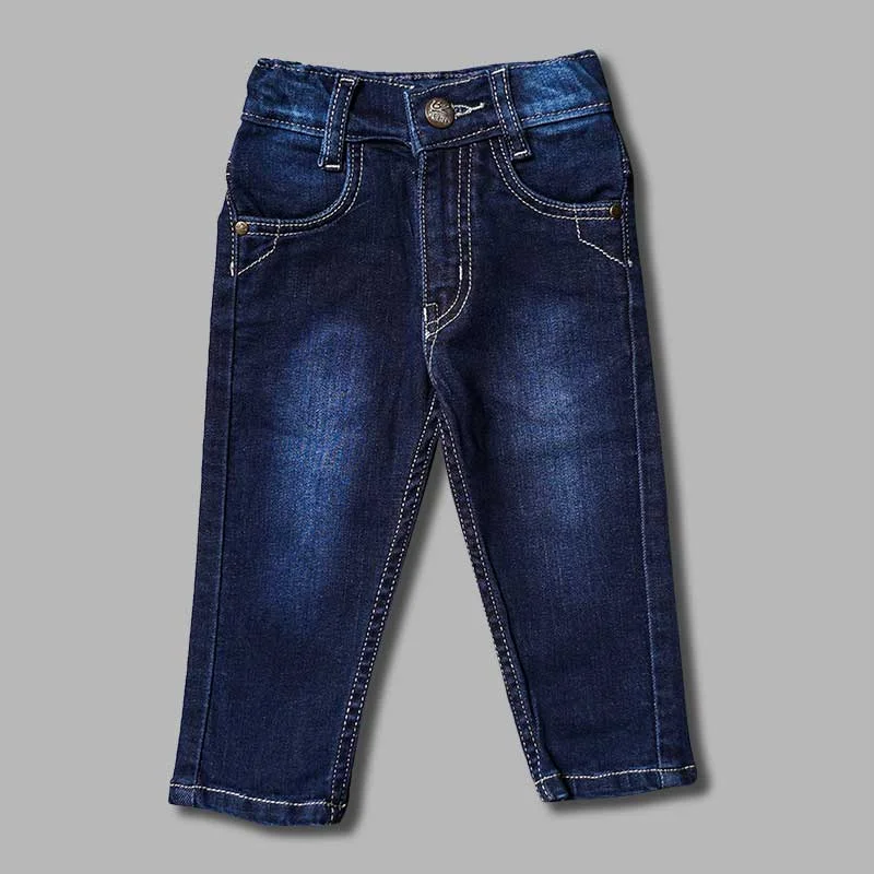 Navy Blue Slim Fit Jeans for Boys