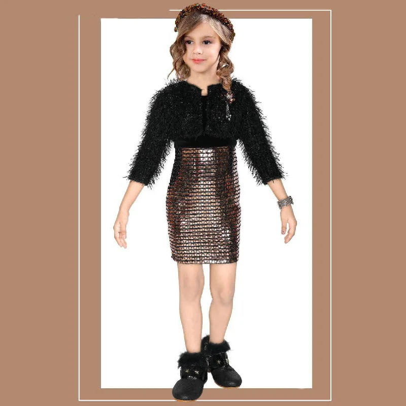 Shiny Girls Midi With Jacket