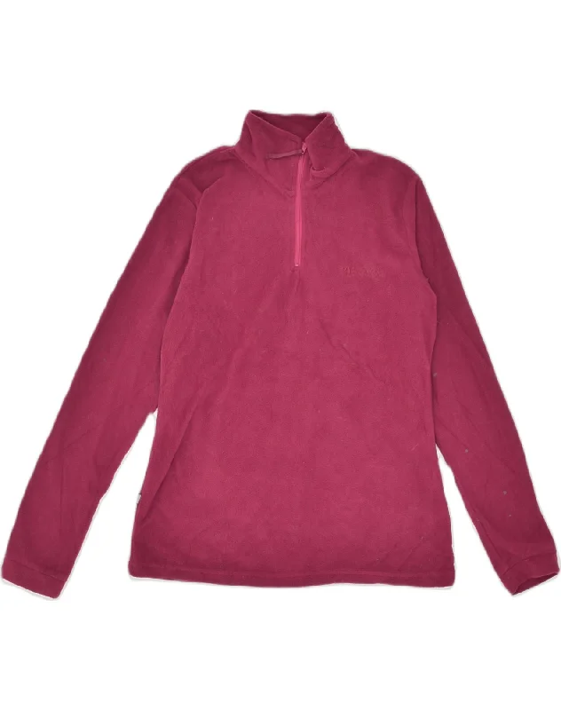 MOUNTAIN WAREHOUSE Womens Zip Neck Fleece Jumper UK 10 Small Pink