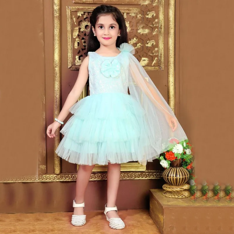 Sequin Layered Frock for Girls