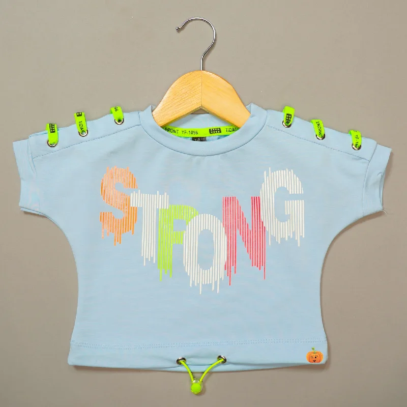 Typography Printed Top For Kids