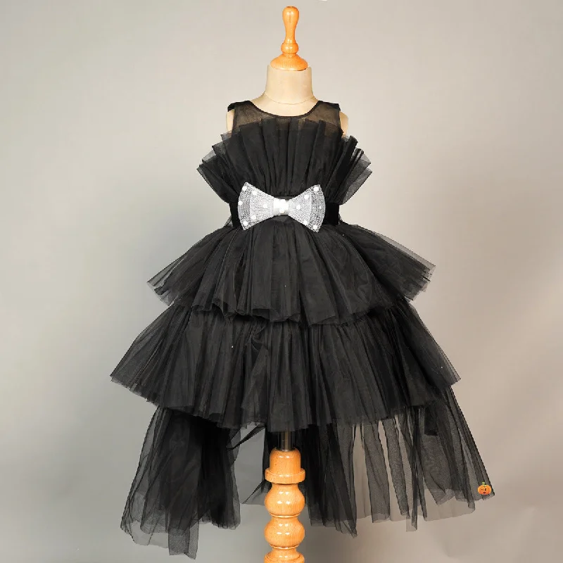 Black & Peach Party Wear Girls Frock