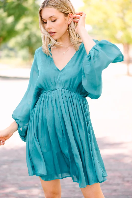 Make Your Day Emerald Green Babydoll Dress