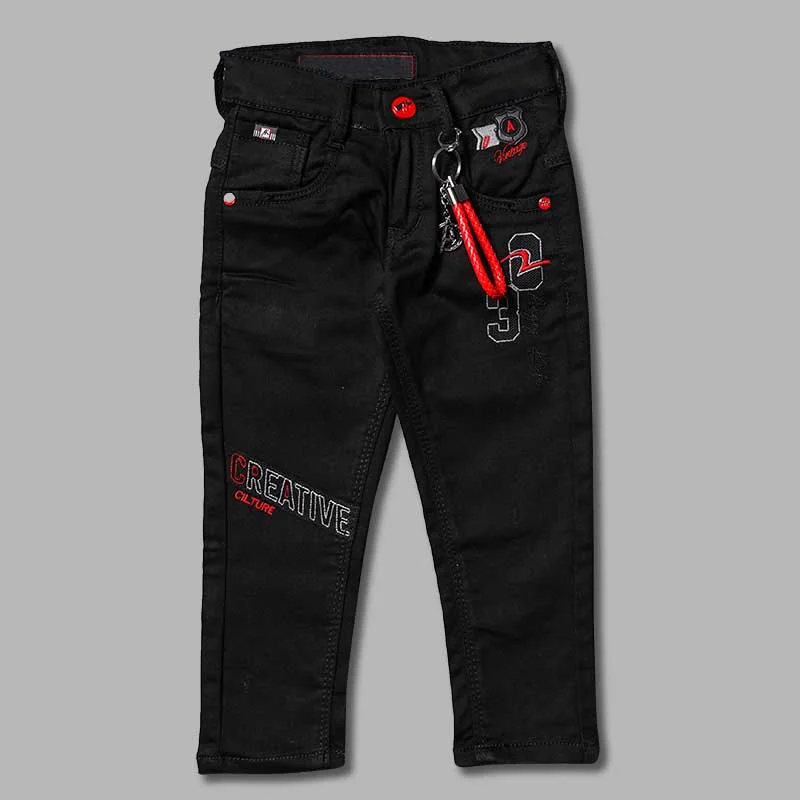 Black Regular Fit Jeans for Boys