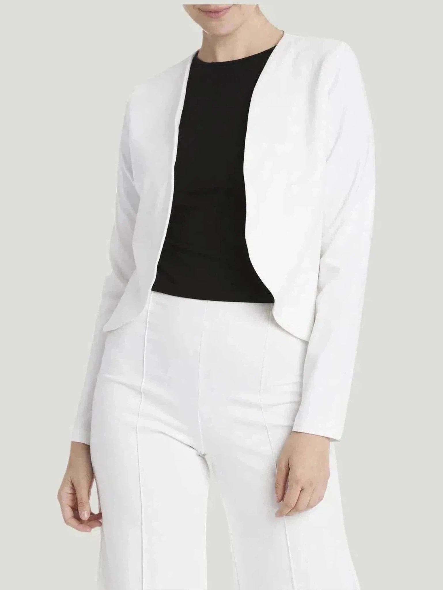 Ripley Rader Ponte Knit Cropped Blazer