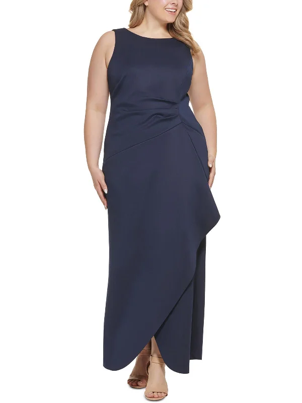 Plus Womens Ruffled Maxi Maxi Dress