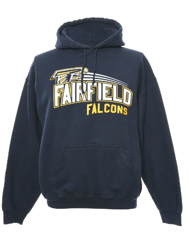 Fairfield Falcon Baseball Hooded Sports Sweatshirt - L