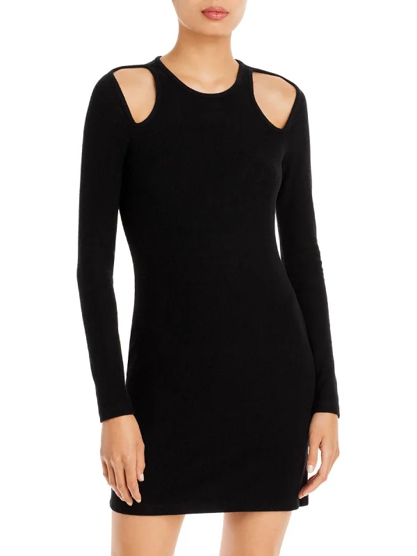 Chase Womens Cutout Knit Mini Dress